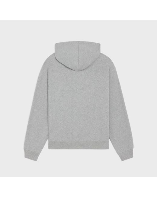 Céline Gray Loose Zip Up Hoodie for men