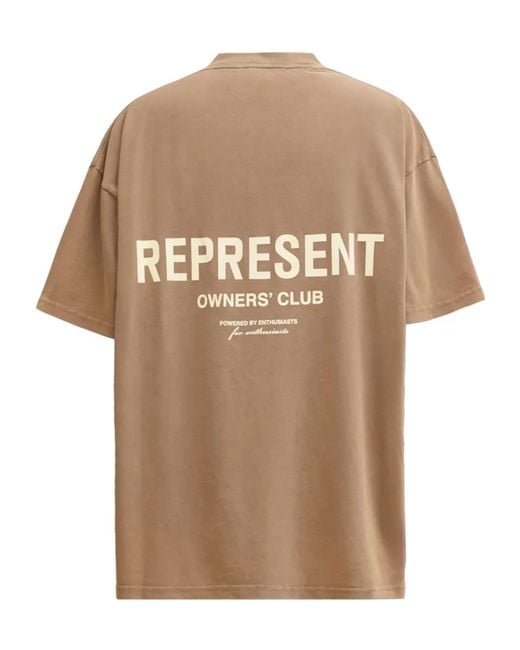 Represent Natural Logo Crew Neck T-Shirt for men