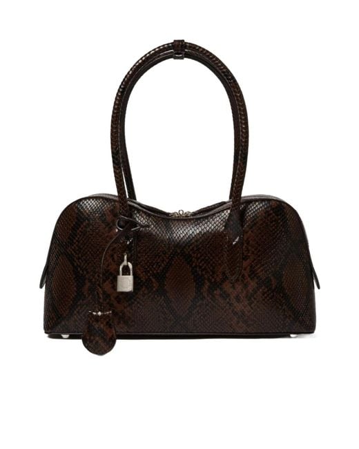 Stella McCartney Black Ryder Embossed Medium Shoulder Bag