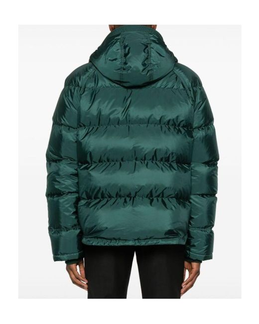 Prada Green Triangle-Logo Padded Puffer Jacket for men