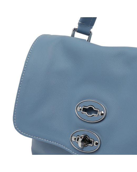 Zanellato Blue Twist Hook Postina Saeta Baby Tote Bag