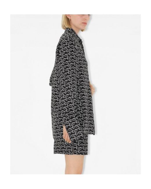 Burberry Black B Jacquard Long Sleeved Shirt
