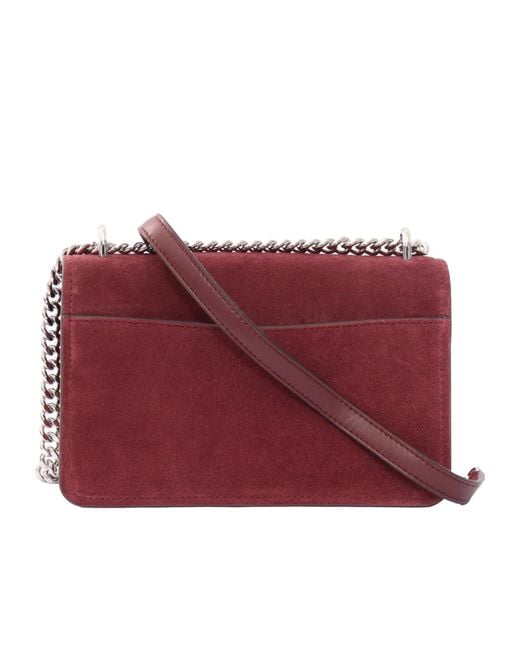 Michael Kors Red Suede Shoulder Bag
