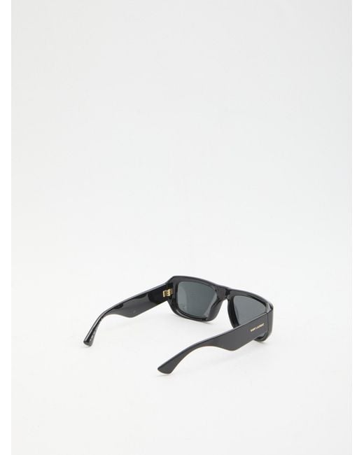 Saint Laurent White Eyewear Rectangular Frame Sunglasses for men