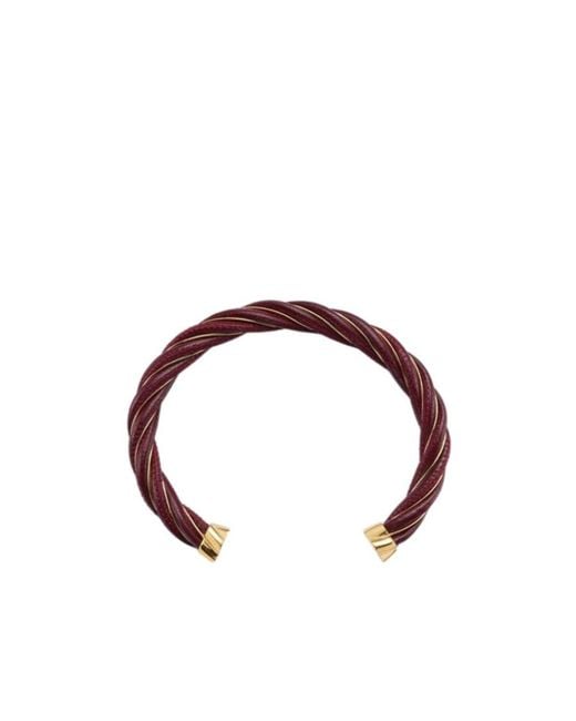 Bottega Veneta Metallic Twist Cuff Bracelet
