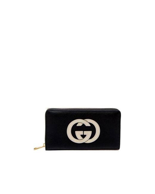 Gucci Black Gg Monogram Leather Wallet for men