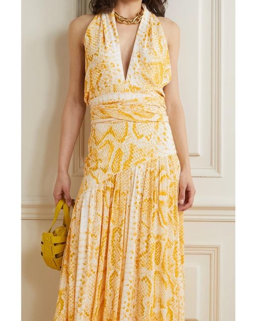 Proenza Schouler Metallic Snake Print Dress