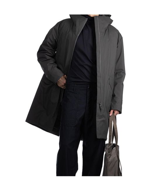 Veilance Gray Hooded Utility Coat for men