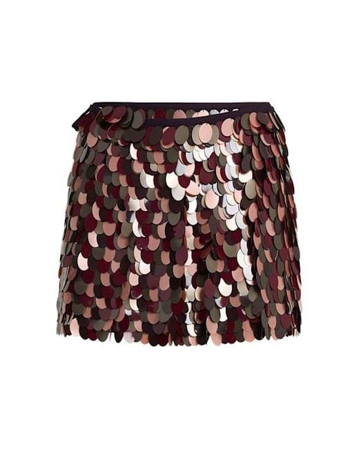 Dries Van Noten Purple Gabrina Sequined Mini Skirt