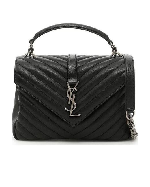 Saint Laurent Black College Medium Shoulder Bag