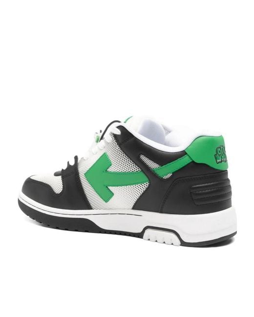 Off-White c/o Virgil Abloh Green Arrow Panel Low-Top Sneakers for men
