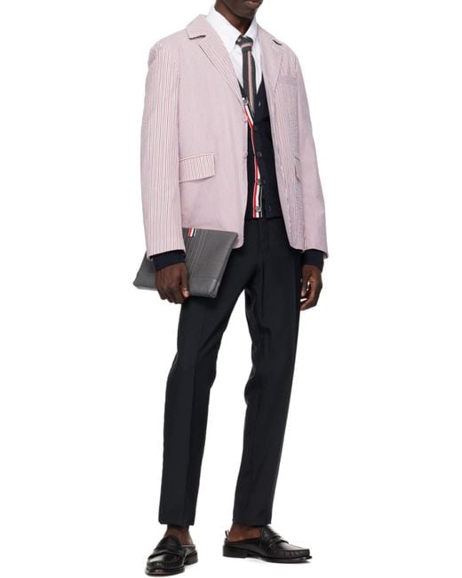 Thom Browne Black Mid-Waisted Skinny Trousers for men