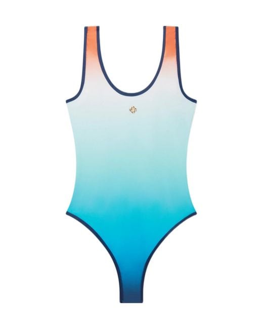 Casablanca Blue Gradient One-Piece Swimsuit