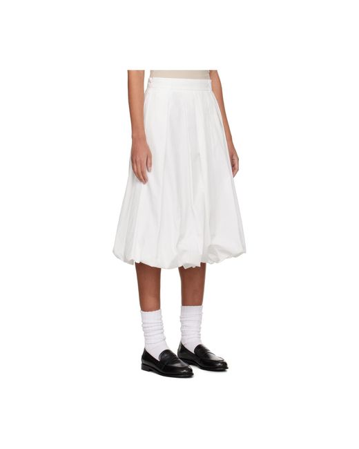 DUNST White Pleated Balloon Skirt
