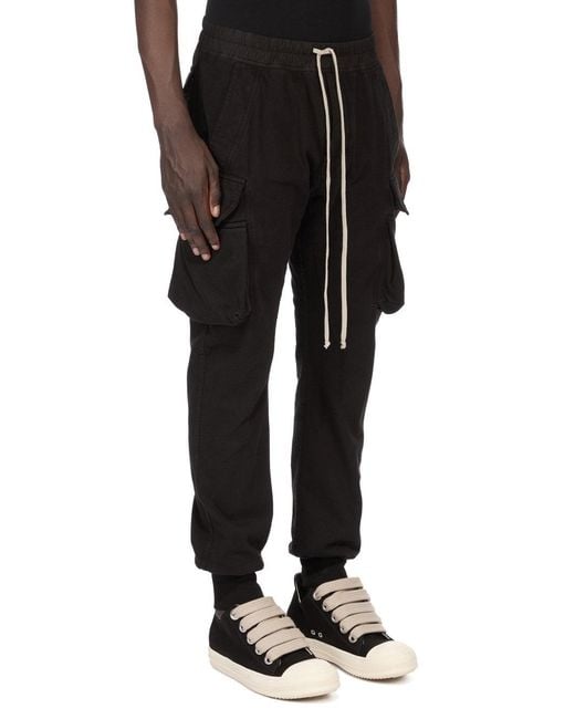 Rick Owens Black Temple Mastodon Cut Stretch Pants for men
