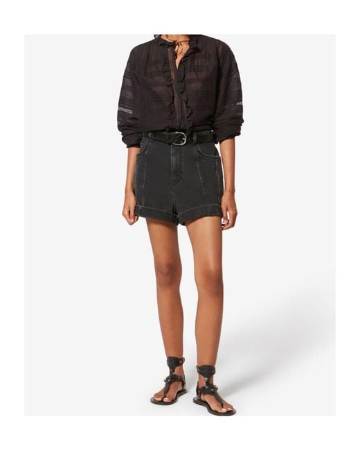 Isabel Marant Black Isabel Marant Étoile Peline Long-Sleeved Top