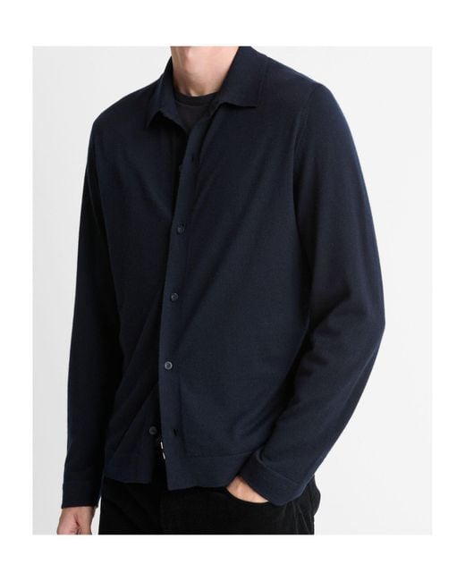Vince Blue Long Sleeve Shirt for men