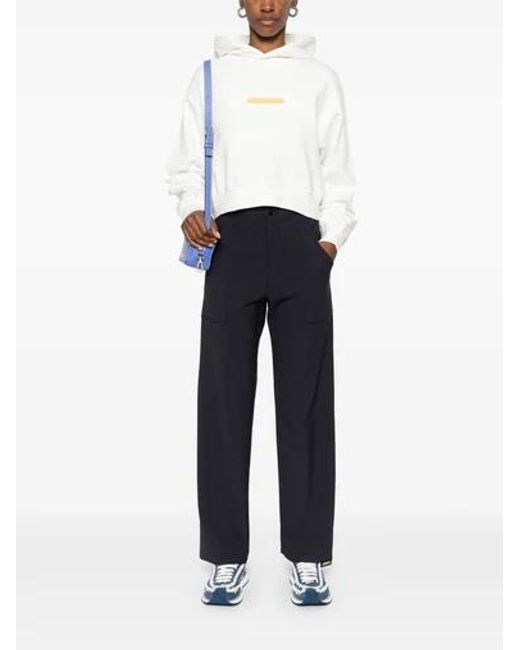 Aspesi Blue Straight-Leg Casual Pants