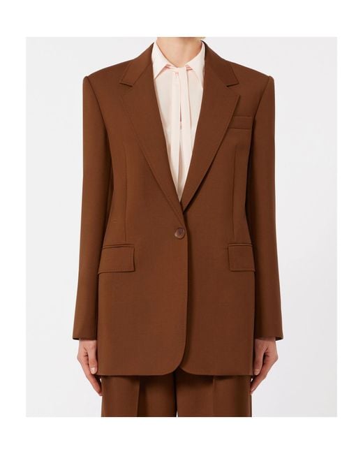 Max Mara Brown Studio Mstbalco Single-Breasted Jacket