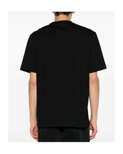 Versace Black Logo-Print Cotton T-Shirt for men