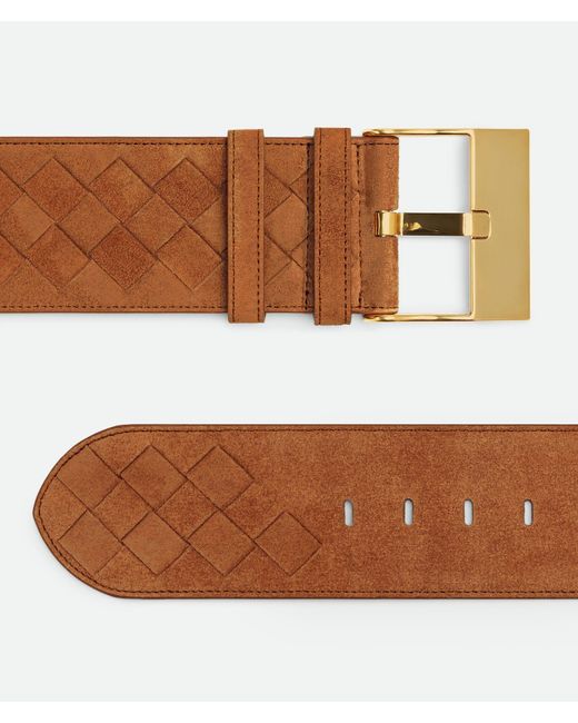Bottega Veneta Brown Watch Large Belt