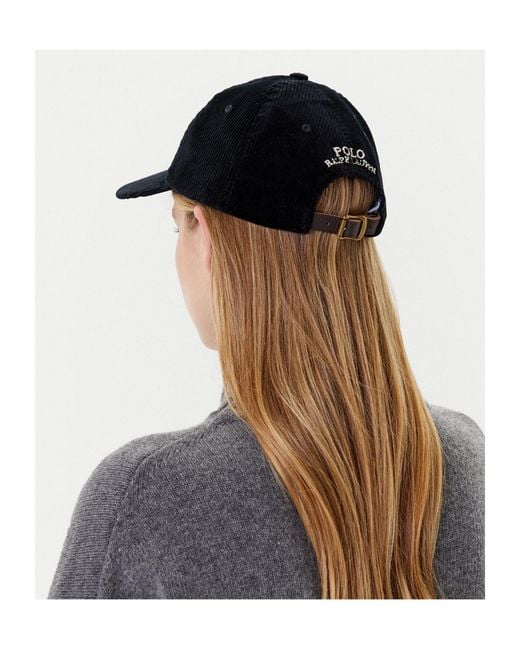 Polo Ralph Lauren Black Logo Embroidered Baseball Cap