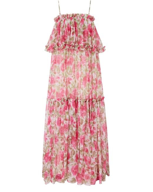 Chloé Red Printed Maxi Dress