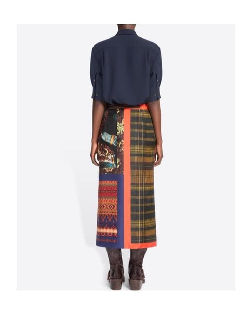 Dries Van Noten Multicolor Long Wrap Scarf-Skirt