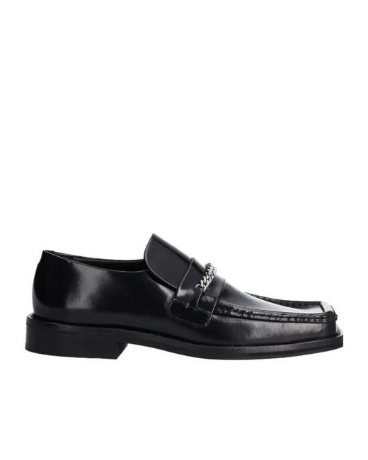 Martine Rose Black Leather Loafers