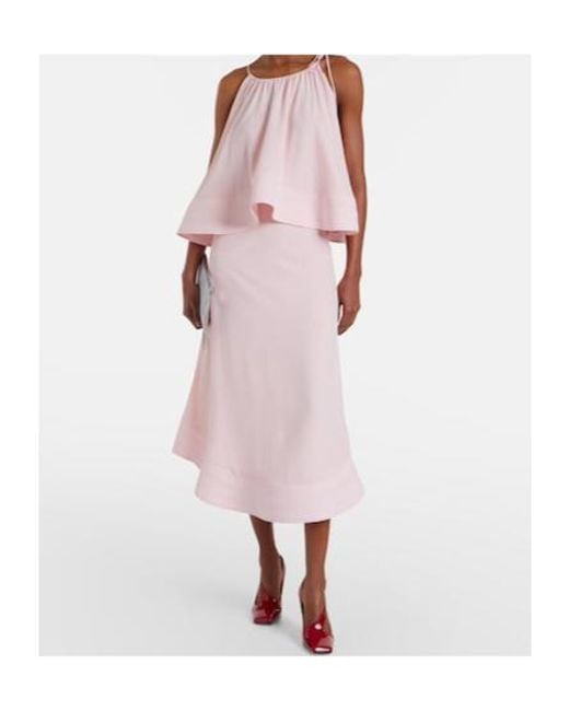 Stella McCartney Pink Silk Crop Top