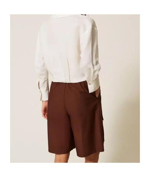 Twinset White Wrap-Effect Shirt