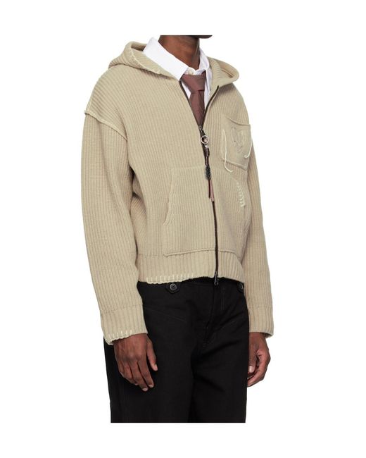 ANDERSSON BELL Natural Zipper Hoodie for men