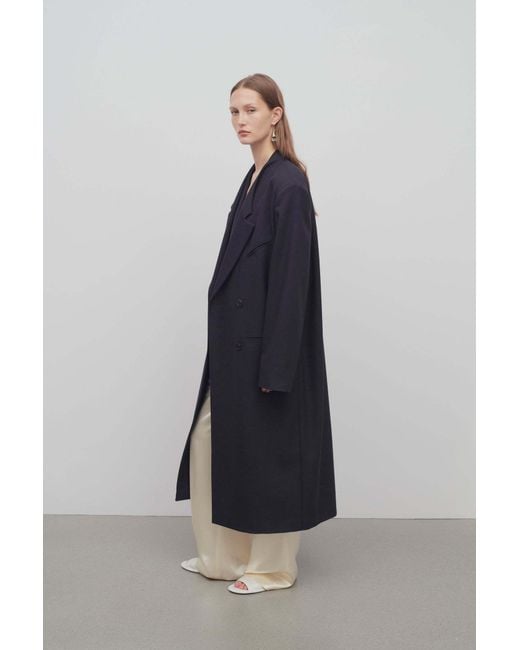 The Row Black Indra Wool Coat