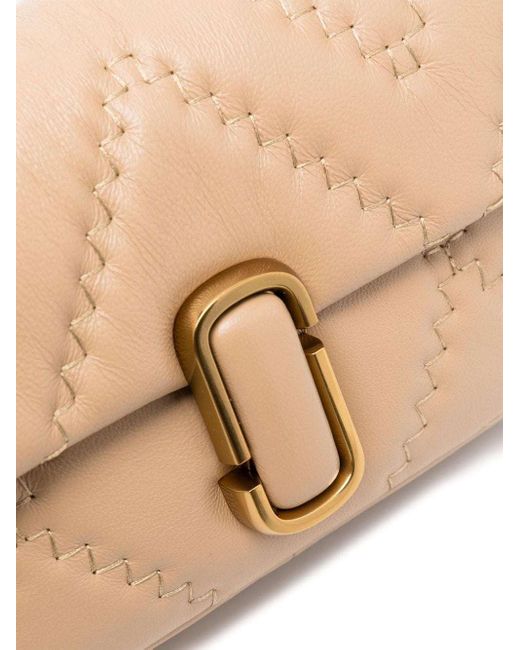 Marc Jacobs Natural Logo Plaque Quilted Shoulder Bag
