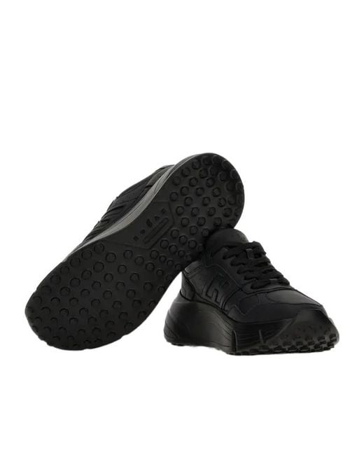 Hogan Black H669 Lace-Up Sneakers