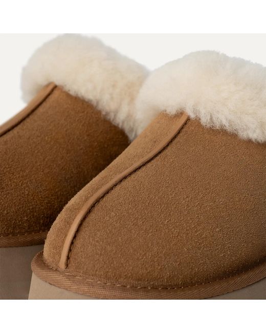 Ugg Brown Disquette Slip-On Platform Slippers for men
