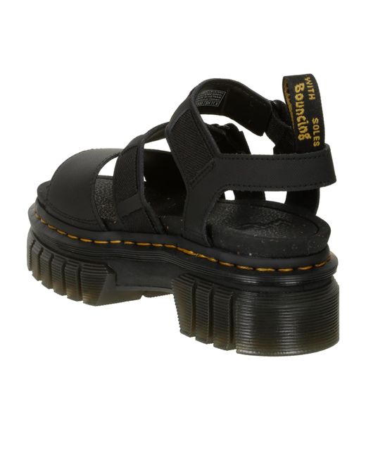 Dr. Martens Black Open-Toed Flat Sandals