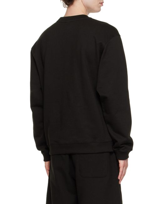 KENZO Black Boke Flower Crest Logo Embroidered Sweatshirt for men