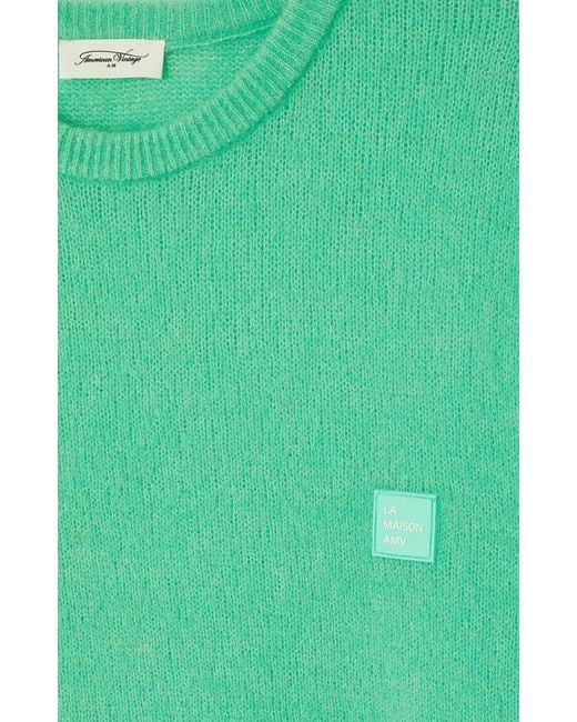 American Vintage Green Long-Sleeved Sweater for men