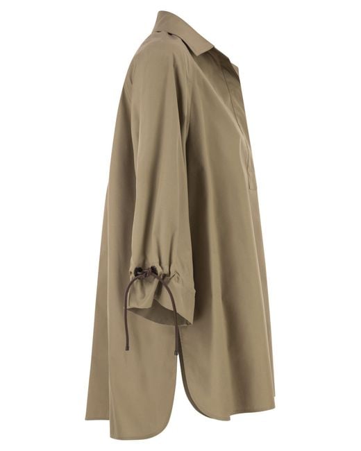 Max Mara Natural Mxmadorni Long-Sleeve Drawstring Top