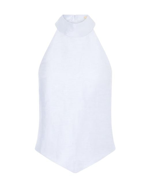 Cult Gaia White Bina Backless Top