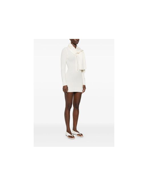AYA MUSE White Amar Scarf Mini Dress