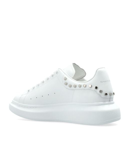 McQueen White Studded Low-Top Sneakers for men