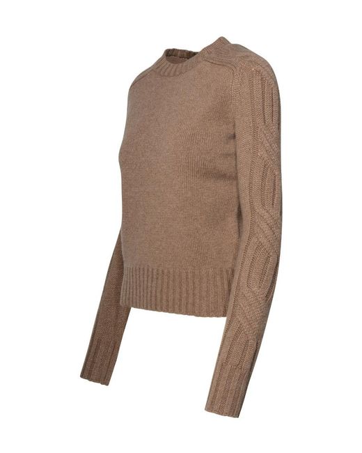 Max Mara Brown Round Neck Sweater