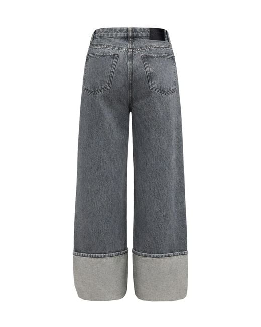 Ganni Gray Belt Loop Jeans