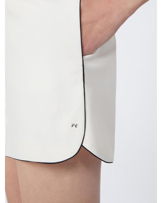 Max Mara White Double-Faced Cotton Canvas Shorts