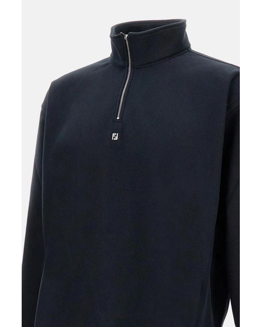 Fendi Blue Zip-Throughs for men