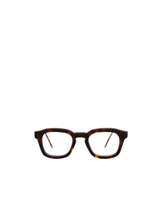 Thom Browne White Eyewear Rectangular Frame Glasses