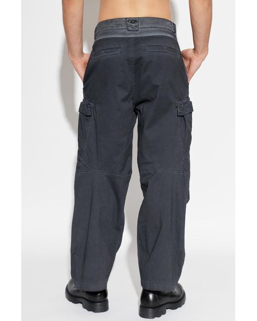 DIESEL Blue Dells Relaxed Cargo Pants for men