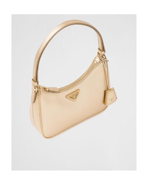 Prada Natural Saffiano Leather Mini Handbag